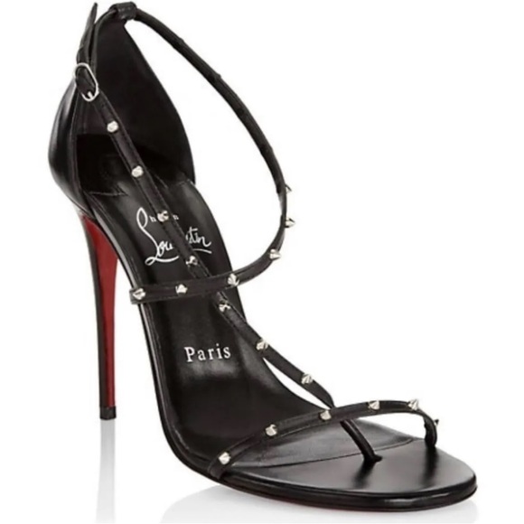 Christian Louboutin Riojana Spikes 100 Leather Sandal Women's - Picture 1 of 7